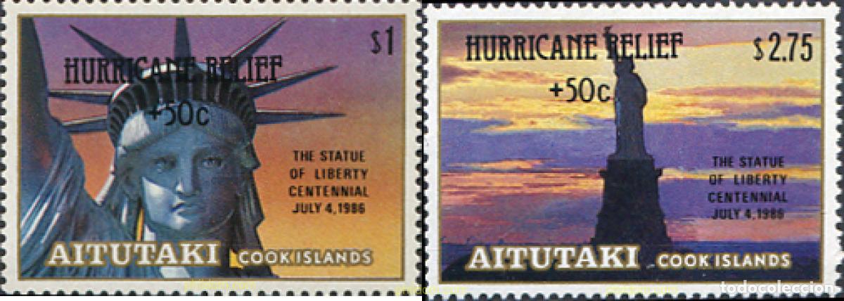Sellos: 53527 MNH AITUTAKI 1986 CENTENARIO DE LA ESTATUA DE LA LIBERTAD