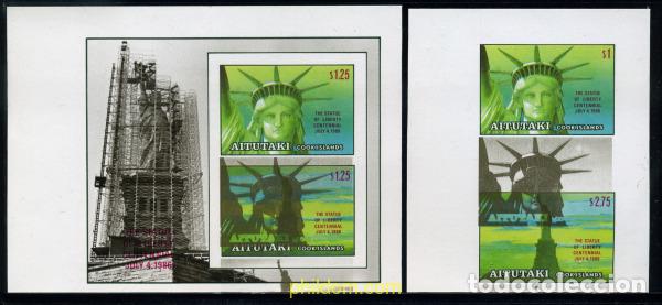 Sellos: 201718 MNH AITUTAKI 1986 CENTENARIO DE LA ESTATUA DE LA LIBERTAD