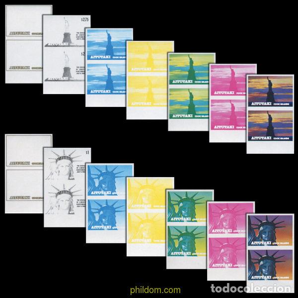 Sellos: 201725 MNH AITUTAKI 1986 CENTENARIO DE LA ESTATUA DE LA LIBERTAD