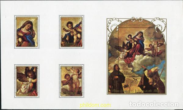 Sellos: 201721 MNH AITUTAKI 1989 NAVIDAD. PINTURAS DE TIZIANO