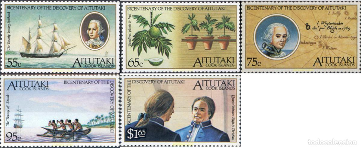 Sellos: 53561 MNH AITUTAKI 1989 2 CENTENARIO DEL DESCUBRIMIENTO DE AITUTAKI