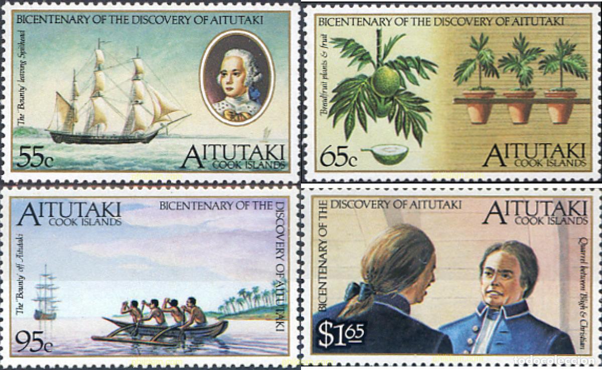 Sellos: 679562 MNH AITUTAKI 1989 2 CENTENARIO DEL DESCUBRIMIENTO DE AITUTAKI