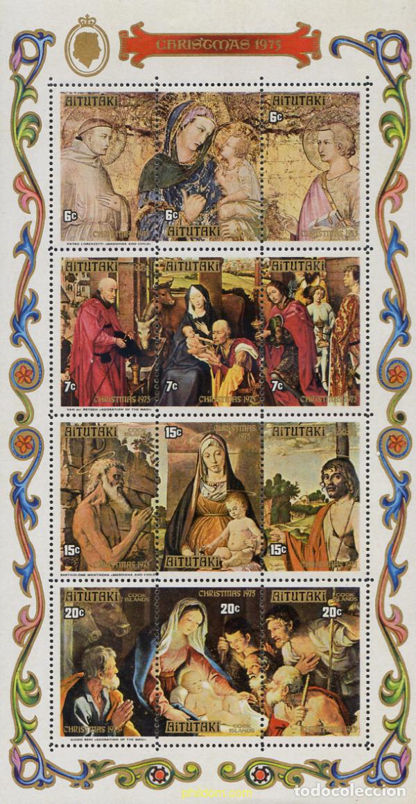 Sellos: 53594 MNH AITUTAKI 1975 PINTURAS DE NAVIDAD