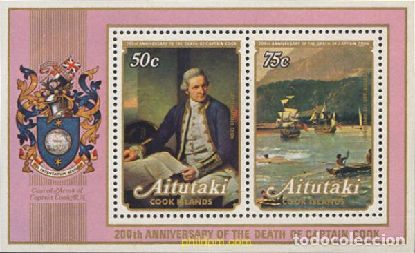 Sellos: 53641 MNH AITUTAKI 1979 200 ANIVERSARIO DE LA MUERTE DEL CAPITAN COOK
