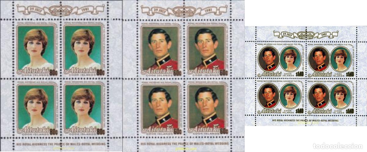 Sellos: 285385 MNH AITUTAKI 1981 BODA DEL PRINCIPE CARLOS Y LADY DIANA SPENCER