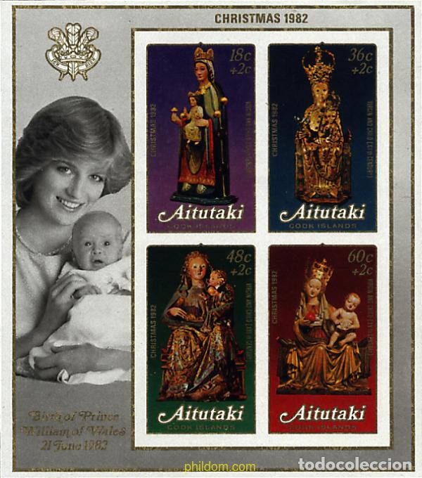 Sellos: 17525 MNH AITUTAKI 1982 NAVIDAD. NACIMIENTO DEL PRINCIPE GUILLERMO