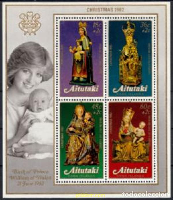 Sellos: 53694 MNH AITUTAKI 1982 NAVIDAD. NACIMIENTO DEL PRINCIPE GUILLERMO