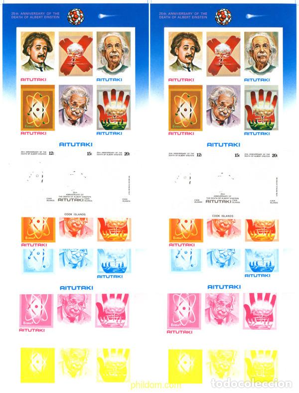 Sellos: 201431 MNH AITUTAKI 1980 25 ANIVERSARIO DE LA MUERTE DE ALBERT EINSTEIN