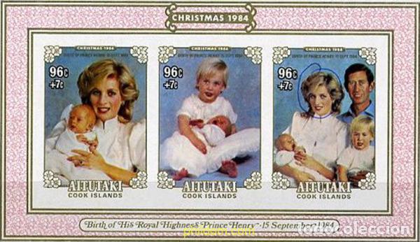 Sellos: 177260 MNH AITUTAKI 1984 NAVIDAD. NACIMIENTO DEL PRINCIPE HENRY