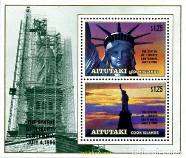 Sellos: 53738 MNH AITUTAKI 1986 CENTENARIO DE LA ESTATUA DE LA LIBERTAD