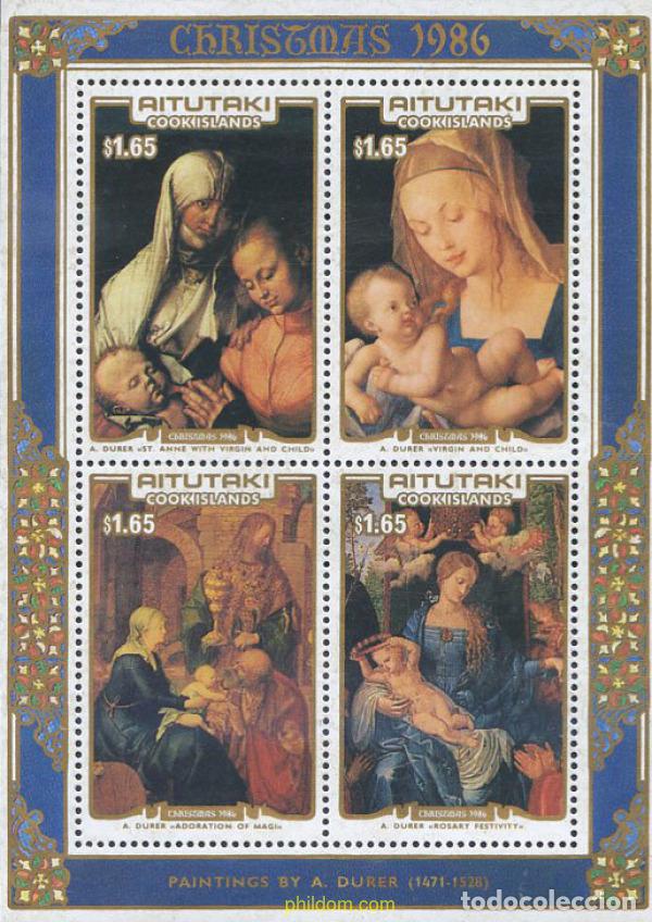 Sellos: 53751 MNH AITUTAKI 1986 NAVIDAD. PINTURAS DE DURERO