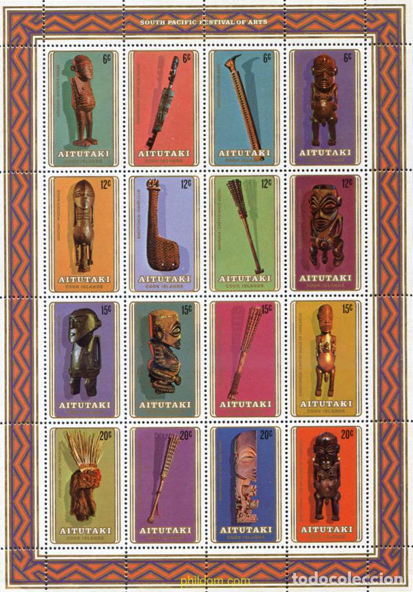 Sellos: 53673 MNH AITUTAKI 1980 3 FESTIVAL DE ARTE DEL PACIFICO SUR