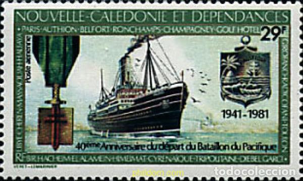 Sellos: 56764 MNH NUEVA CALEDONIA 1981 40 ANIVERSARIO DE LA PARTIDA DEL BATALLON DEL PACIFICO