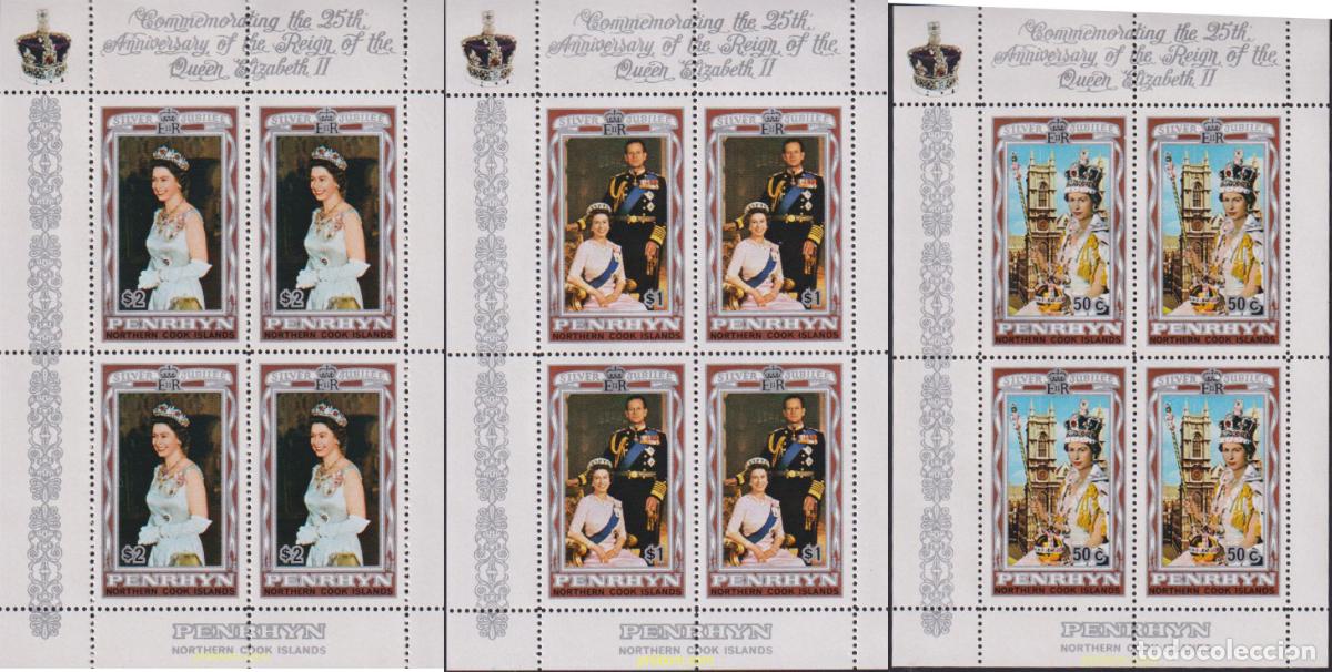 Sellos: 621724 MNH PENRHYN 1977 25 ANIVERSARIO DEL REINADO DE ISABEL II