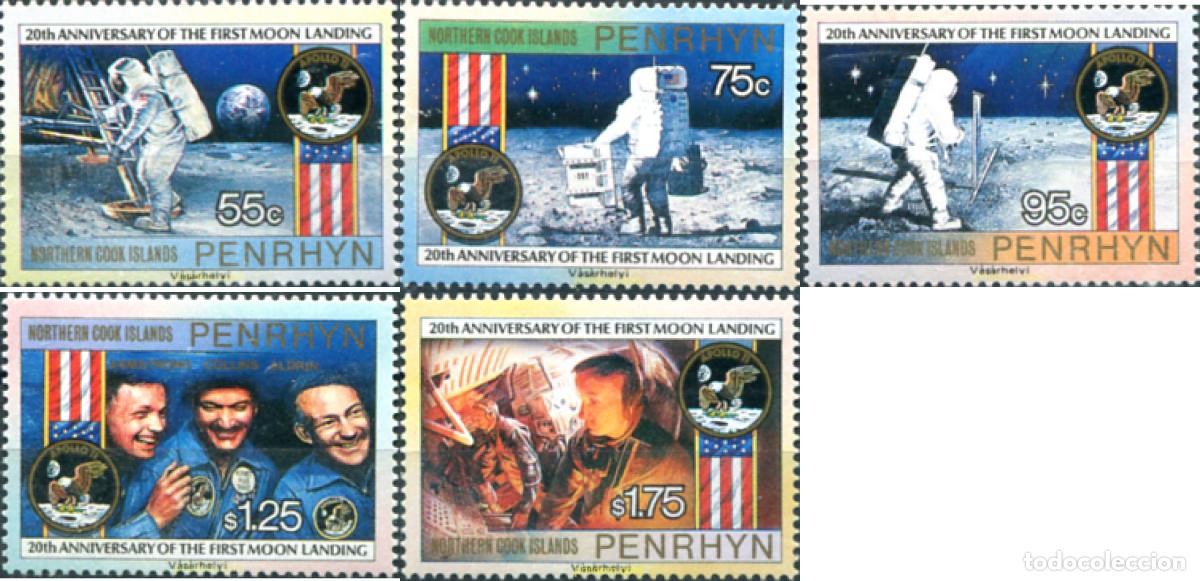 Sellos: 54936 MNH PENRHYN 1989 20 ANIVERSARIO DEL PRIMER HOMBRE SOBRE LA LUNA