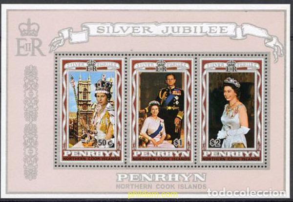 Sellos: 54953 MNH PENRHYN 1977 25 ANIVERSARIO DEL REINADO DE ISABEL II
