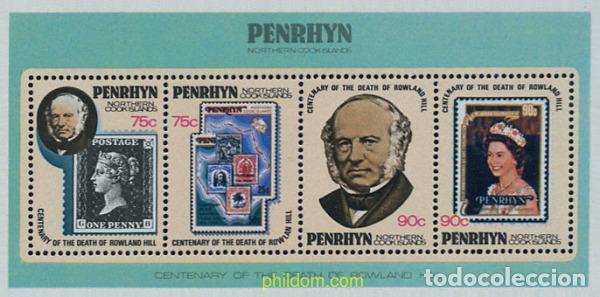 Sellos: 54974 MNH PENRHYN 1979 CENTENARIO DEL NACIMIENTO DE SIR ROWLAND HILL