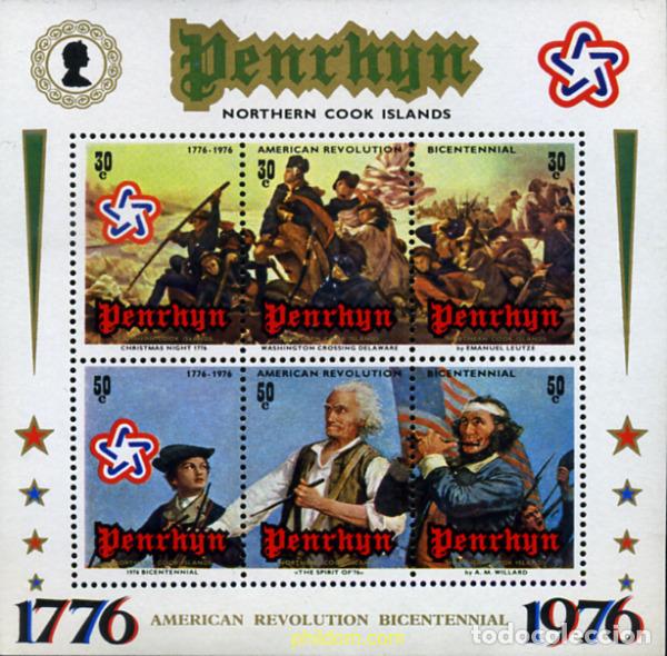 Sellos: 54944 MNH PENRHYN 1976 BICENTENARIO DE ESTADOS UNIDOS