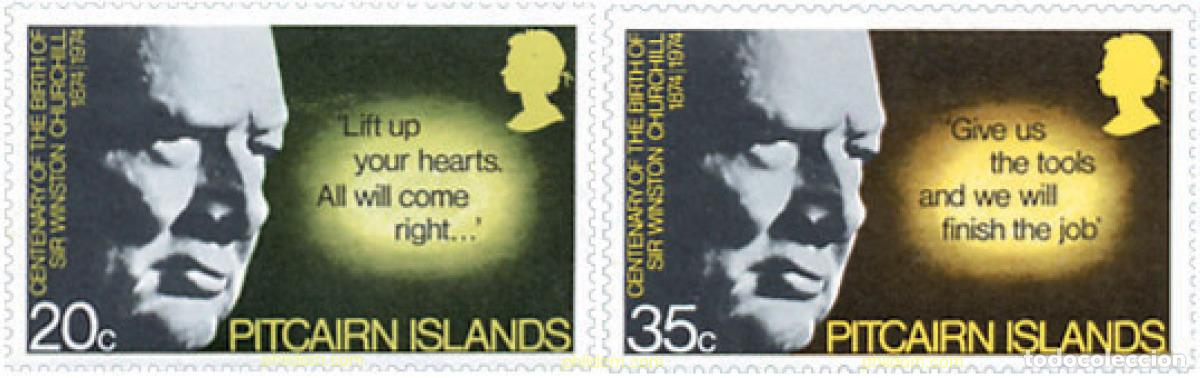 Sellos: 55063 MNH PITCAIRN Islas 1974 CENTENARIO DEL NACIMIENTO DE SIR WINSTON CHURCHILL