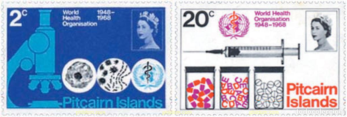 Sellos: 55072 MNH PITCAIRN Islas 1968 20 ANIVERSARIO DE LA OMS