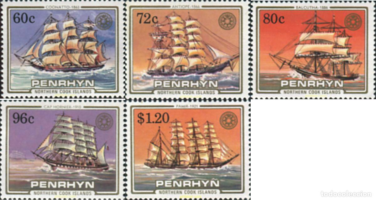 Sellos: 351157 MNH PENRHYN 1984 BARCOS DE VELA