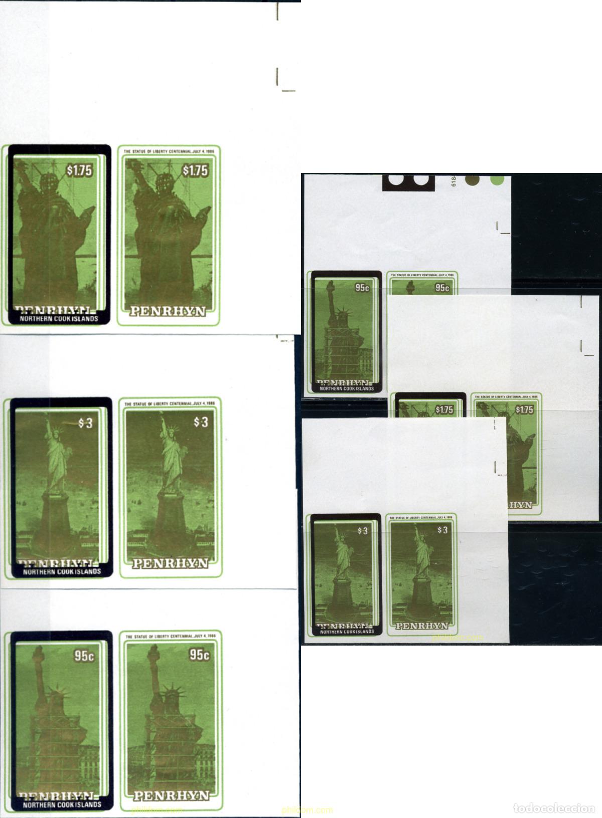 Sellos: 221190 MNH PENRHYN 1986 CENTENARIO DE LA ESTATUA DE LA LIBERTAD