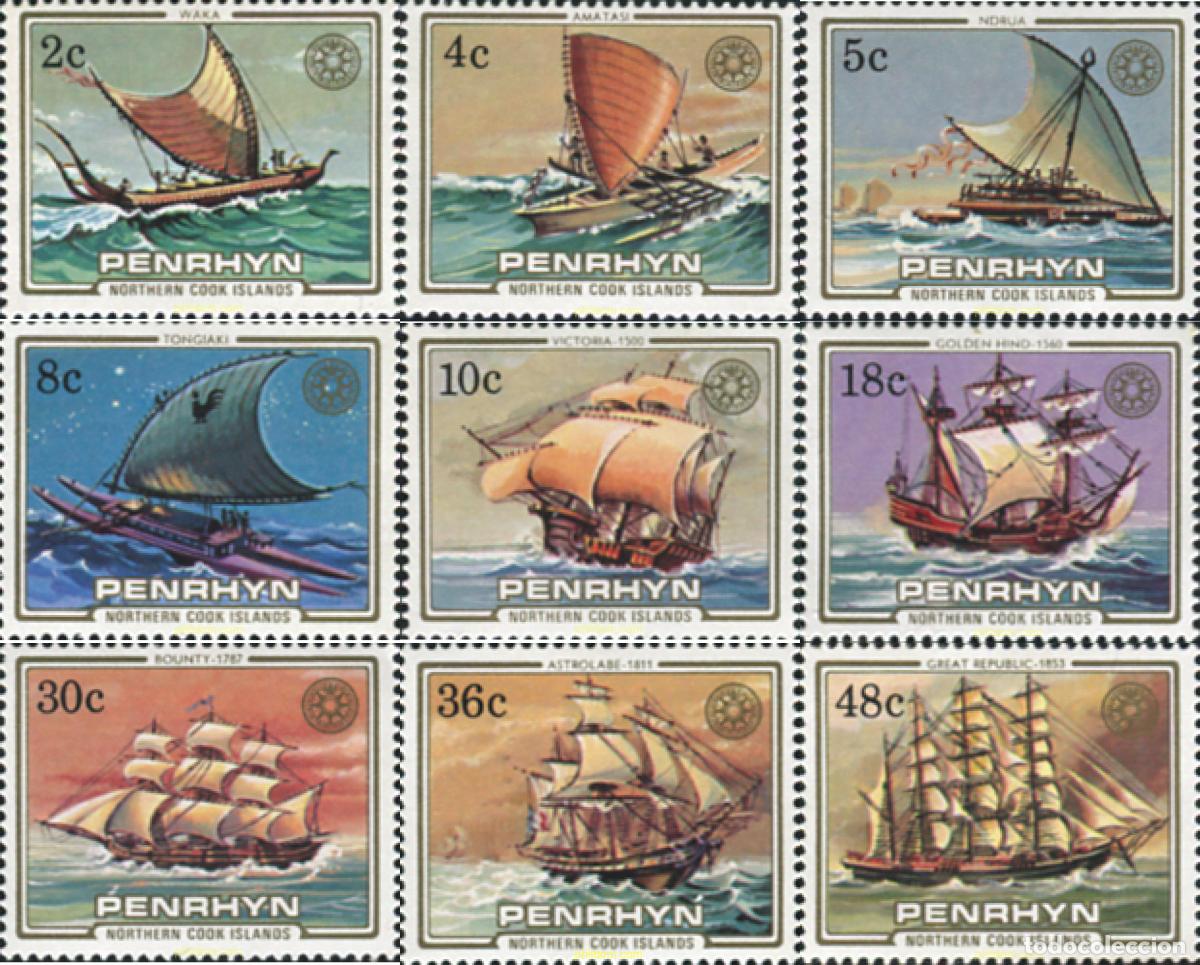 Sellos: 370507 MNH PENRHYN 1984 BARCOS DE VELA