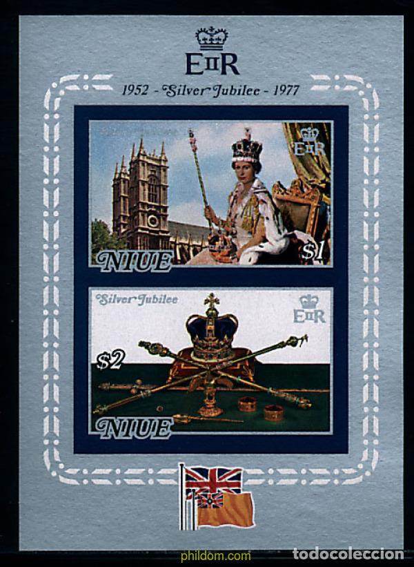 Sellos: 56485 MNH NIUE 1977 25 ANIVERSARIO DE LA CORONACION DE ISABEL II