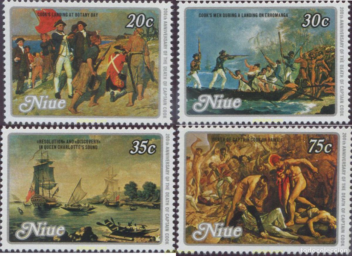 Sellos: 56343 MNH NIUE 1979 200 ANIVERSARIO DE LA MUERTE DEL CAPITAN JAMES COOK