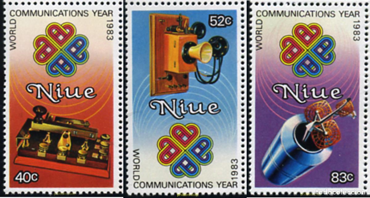 Sellos: 56448 MNH NIUE 1984 A&Ntilde;O MUNDIAL DE LAS COMUNICACIONES