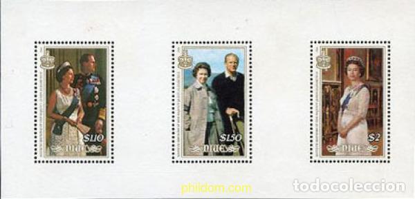 Sellos: 220259 MNH NIUE 1986 60 ANIVERSARIO DE LA REINA ISABEL II