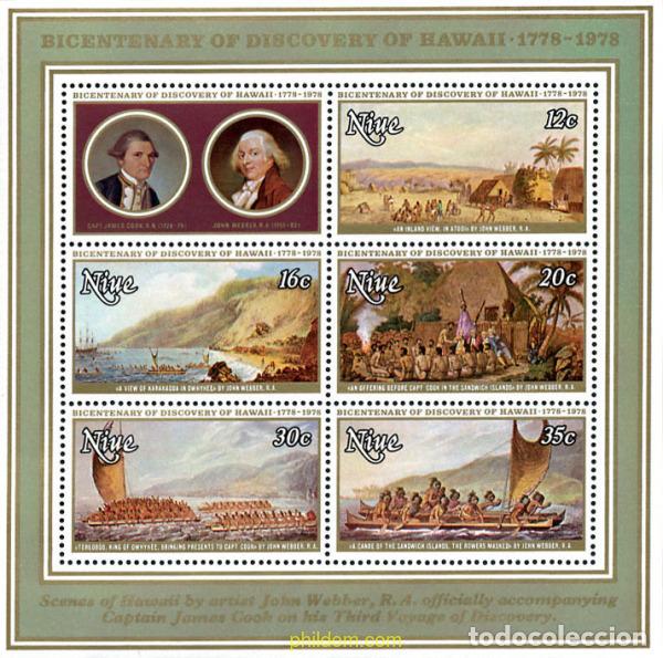 Sellos: 56487 MNH NIUE 1978 200 ANIVERSARIO DEL DESCUBRIMIENTO DE LAS ISLAS HAWAI