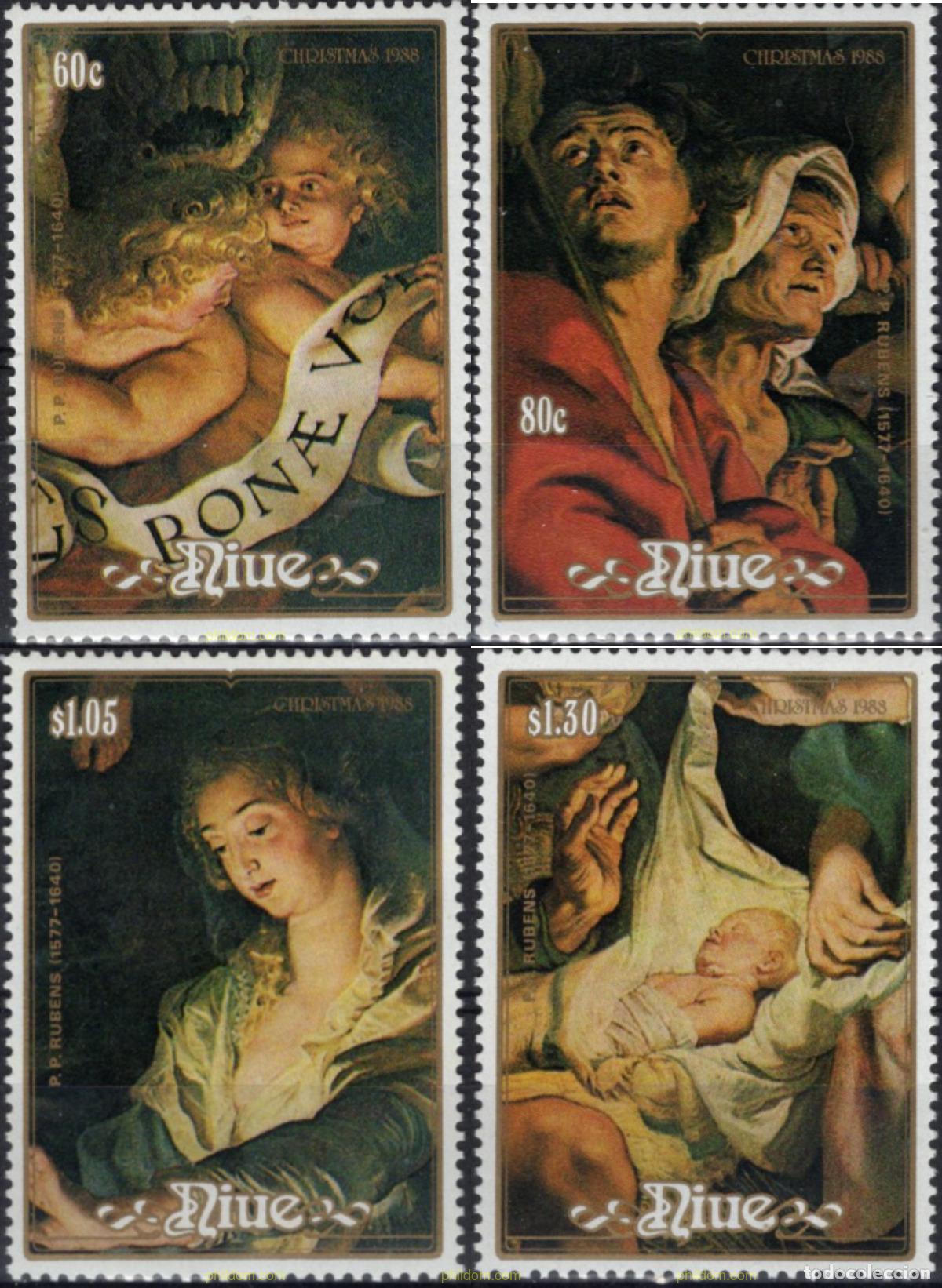 Sellos: 56475 MNH NIUE 1988 NAVIDAD