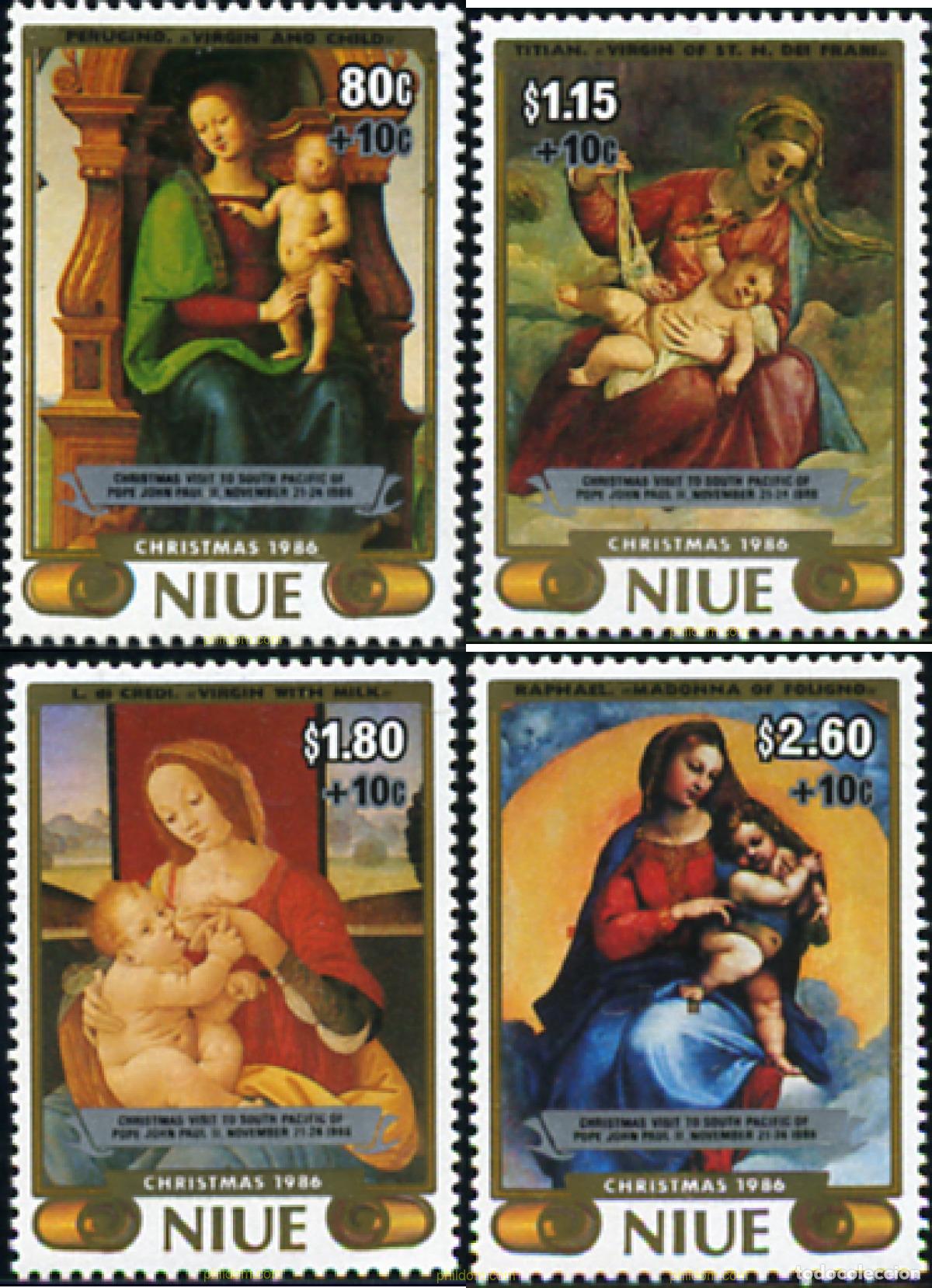 Sellos: 56674 MNH NIUE 1986 VISITA DE SS EL PAPA JUAN PABLO II AL PACIFICO SUR