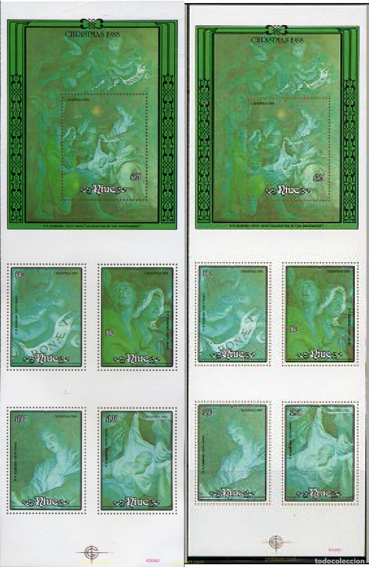 Sellos: 220273 MNH NIUE 1988 NAVIDAD