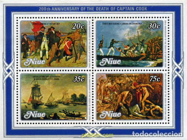 Sellos: 56516 MNH NIUE 1979 200 ANIVERSARIO DE LA MUERTE DEL CAPITAN JAMES COOK