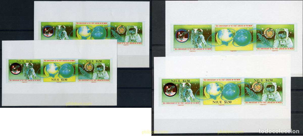 Sellos: 220276 MNH NIUE 1989 20 ANIVERSARIO DEL PRIMER HOMBRE SOBRE LA LUNA