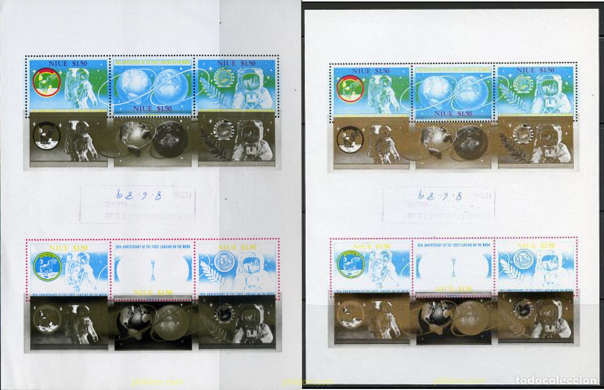 Sellos: 220278 MNH NIUE 1989 20 ANIVERSARIO DEL PRIMER HOMBRE SOBRE LA LUNA