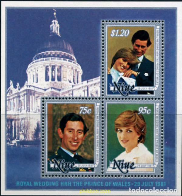 Sellos: 56575 MNH NIUE 1981 BODA DEL PRINCIPE CARLOS Y LADY DIANA SPENCER
