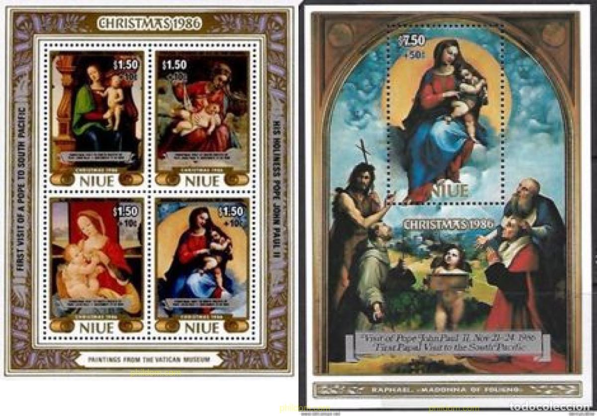 Sellos: 56683 MNH NIUE 1986 VISITA DE SS EL PAPA JUAN PABLO II AL PACIFICO SUR