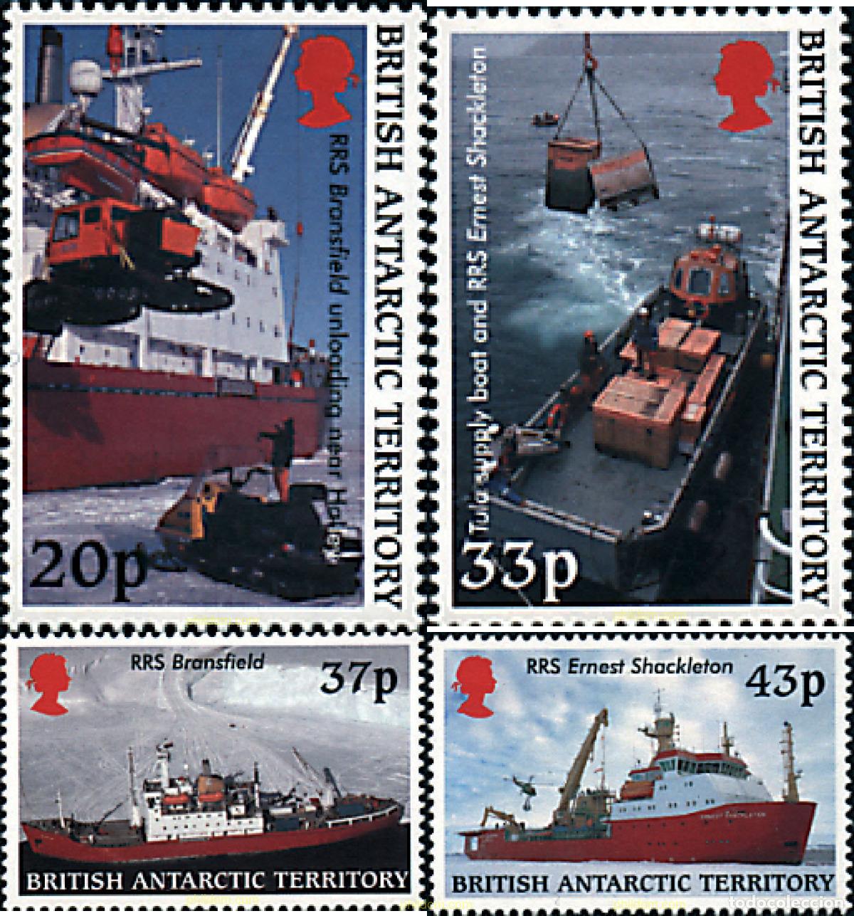 Sellos: 63654 MNH ANTARTIDA BRITANICA 2000 BARCOS OCEANOGRAFICOS Y DE ABASTECIMIENTO
