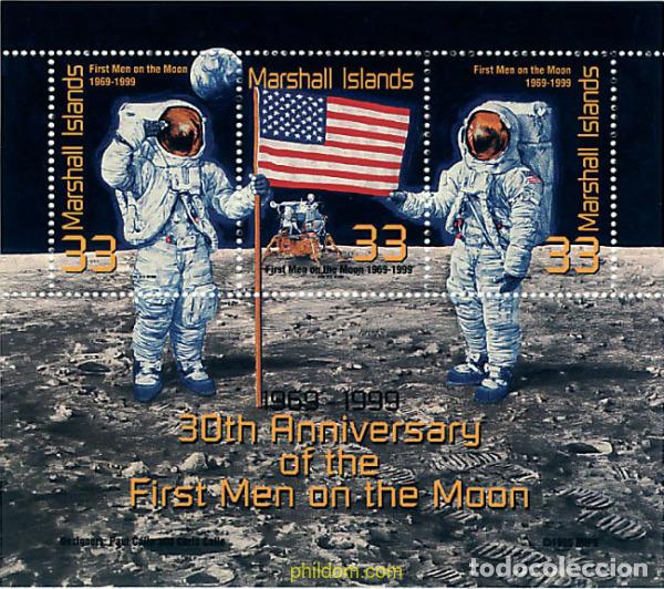 Sellos: 59745 MNH MARSHALL Islas 1999 30 ANIVERSARIO DEL PRIMER HOMBRE EN LA LUNA