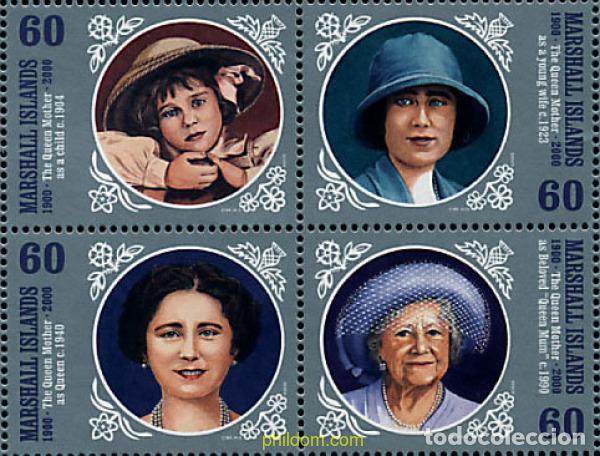 Sellos: 305200 MNH MARSHALL Islas 2000 CENTENARIO DE LA REINA MADRE