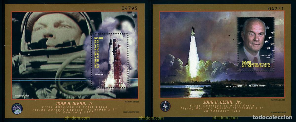 Sellos: 59891 MNH MICRONESIA 1998 JOHN GLENN, PRIMER AMERICANO EN ORBITA TERRESTRE