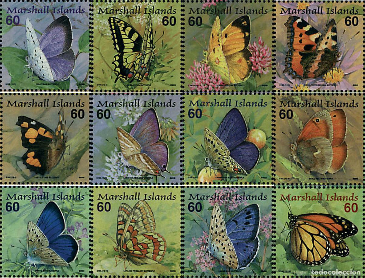 Sellos: 77253 MNH MARSHALL Islas 2000 MARIPOSAS