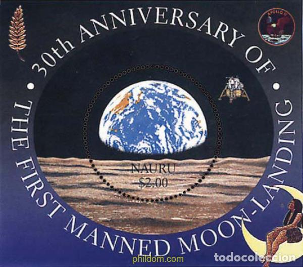 Sellos: 60109 MNH NAURU 1999 30 ANIVERSARIO DEL PRIMER HOMBRE EN LA LUNA