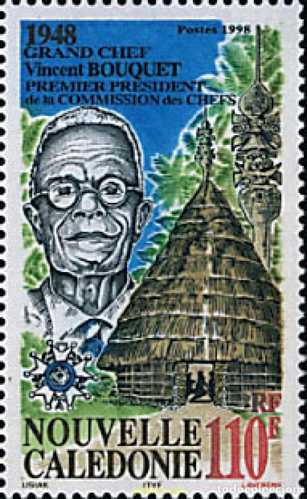 Sellos: 60234 MNH NUEVA CALEDONIA 1998 PRIMER PRESIDENTE DE LA COMISION DE JEFES