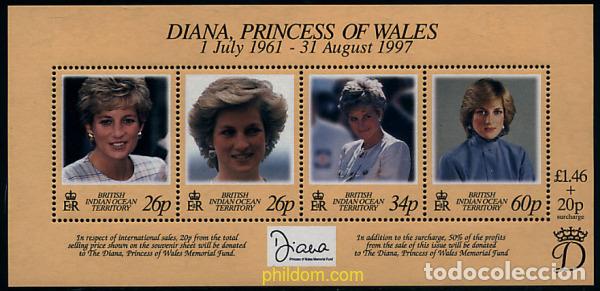 Sellos: 60355 MNH OCEANO INDICO BRITANICO 1998 DIANA PRINCESA DE GALES