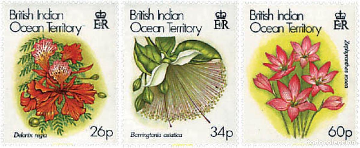 Sellos: 94404 MNH OCEANO INDICO BRITANICO 2000 NAVIDAD. FLORES