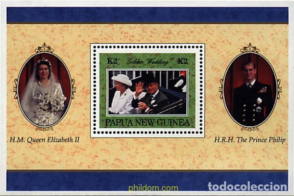 Sellos: 60535 MNH PAPUA NUEVA GUINEA 1997 BODAS DE ORO DE LA REINA ISABEL II Y EL PRINCIPE FELIPE